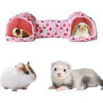 Tunnel lit pour hamsterlits cachette pour rongeurs - accessoires lavables en machine pour cage lapin ...