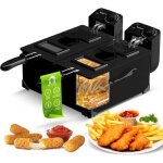 Turbotronic df2 - friteuse �lectrique double cuve - 2x 3 l - 3600 w - thermostats ind�pendants - double ...