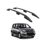 Turtle rails de toit barres set cross rail pour crown fiat panda 319 2012 - 2024 (hatchback) noir