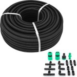 Tuyau darrosage goutte � goutte - tuyau poreux pour parterres de fleurs potagers et serres - 50 m - noir ...