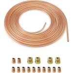 Tuyau de cuivre de frein 7. 6 m tuyau de frein tube od 4. 76 mm id 3. 3 mm avec 16 écrous Tuyau de cuivre de frein 7. 6 m tuyau de frein tube od 4. 76 mm id 3. 3 mm avec 16 écrous