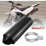Tuyau d�chappement de silencieux en aluminium id 28mm pour 90cc 110cc 125cc 150cc 4 temps noir (noir ...