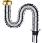 Tuyau d�vacuation flexible tuyau de vidange d�vier en acier inoxydable pi�ces de plomberie d�vier de ...