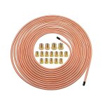 Tuyau frein cuivre 7. 62m �4. 75mm - kit 16 raccords - pour automobile moto - conduite g�n�rale frein ...