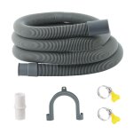 Tuyau lave - linge 1m rallonge de tuyau de vidange tuyau vidange pour machine � laver avec raccord tuyau ...