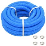 Tuyau de piscine - vidaxl - 38 mm - 12 m - r�sistant uv - colliers de serrage inclus