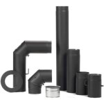 Tuyaux de po�le firefix r150 / set lot de 3 acier noir 150 mm