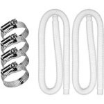 Tuyau de remplacement de piscine - intex - 32mm - 15m - 4 pinces - rsistant aux fuites blanc blanc piece ...