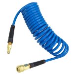 Tuyau spiral� air comprim� aimoonsa 5 m 6 mm id x 95 mm od raccord rapide 1 / 4 limiteur de flexion bleu ...