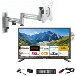 Pack antarion tv led 21. 5 54cm smart connect lecteur dvd + support tv double bras