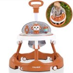 Twinky babywalker 3 - en - 1 marron trotteur bb volutif & luxe trottinette tapis pieds & poigne ...