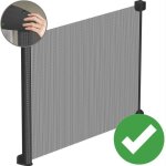 Twinky� barri�re r�tractable b�b� & chien s�curit� escaliers & maison protection enfant design noir 80x130 ...