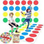 Twister jeux pour enfant adultes - twister balance floor jeu pad - blanc Twister jeux pour enfant adultes - twister balance floor jeu pad - blanc