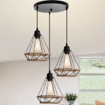 U - do 3 luminaires lustre suspension rtro industriel en corde de chanvre e27 lampe disque lustre cratif ...