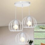 U - do suspension luminaire moderne 3 douille lustre en fer blanc lampe brillant pour salon chambre bar ... U - do suspension luminaire moderne 3 douille lustre en fer blanc lampe brillant pour salon chambre bar ...