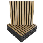 Ua acoustics pole x4 - panneaux acoustiques: absorption diffusion - lot de 4 - bois perfor lamin 1 ...