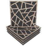 Ua acoustics skyross x4 - panneaux acoustiques: absorption diffusion - lot de 4 - bois perfor lamin ...