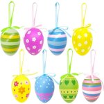 ?ufs de p�ques suspendus - aviski - 24 pi�ces - multicolore - plastique r�sistant - d�coration int�rieure ...