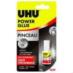 Colle liquide - uhu - power glue - extra forte - instantane - pinceau applicateur intgr