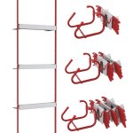 Uisebrt chelle en corde ignifuge de 15 m escabeau de secours pliable avec crochet rtractabl pour maison ...