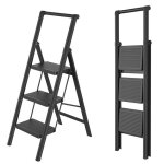 Uisebrt escabeau pliable à 3 marches avec 30x20cm large marchepied et accoudoirs echelle à barreaux charge ... Uisebrt escabeau pliable à 3 marches avec 30x20cm large marchepied et accoudoirs echelle à barreaux charge ...