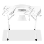 Uisebrt table � manucure pliable avec aspiration de poussi�re et 4 roues soins des ongles pour la maison ...