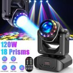Uking 120w lumière de scène - lyre led rgbw dmx beam gobo 18 prismes - jeux de lumiere dj anneau lumineux ... Uking 120w lumière de scène - lyre led rgbw dmx beam gobo 18 prismes - jeux de lumiere dj anneau lumineux ...