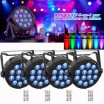 Uking 14 led rgbw jeux de lumi�res - 84w lumi�re de sc�ne avec t�l�commande - par led stroboscope & son ...