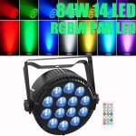 Uking 14 led rgbw jeux de lumi�res - 84w lumi�re de sc�ne avec t�l�commande - par led stroboscope & son ...
