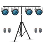 Uking 14 led rgbw jeux de lumi�res - 84w lumi�re de sc�ne avec t�l�commande - par led stroboscope & son ...