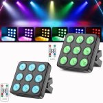 Uking 180w 9 led rgbw jeux de lumi�res - lumi�re de sc�ne avec t�l�commande - par led stroboscope & son ...