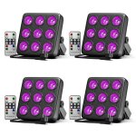 Uking 180w 9 led rgbw jeux de lumire - lumire de scne avec tlcommande - par led stroboscope & son ...