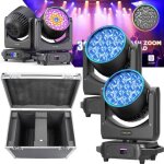 Uking - 19 * 20w lumi�res de sc�ne lyre - rgbw led spotlights focusage dmx512 + ouverture - jeux de lumiere ...