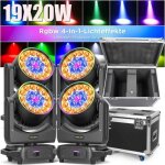 Uking - 19 * 20w lumi�res de sc�ne lyre - rgbw led spotlights focusage dmx512 + ouverture - jeux de lumiere ...