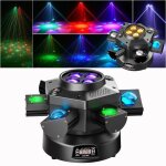 Uking 200w jeux de lumiere - dj lyre led rotation lumi�re de sc�ne - 10 rgbw led + laser led gypsophile ...