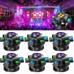 Uking 200w jeux de lumiere - dj lyre led rotation lumi�re de sc�ne 10 rgbw led + laser led gypsophile ...