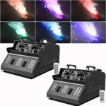 Uking 2pcs 1500w machine � bulles de fum�e 18 rgb 3in1 led machine � fum�e dmx avec t�l�commande pour ...