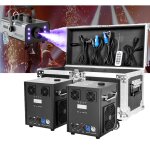 Uking - 2pcs - noir - 1000w machine � etincelle froide avec flycase + une 1200w machine � fum�e avec ...