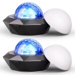 Uking boule disco 15w rgb led - 2pcs jeux de lumi�re dj commande vocale c�ble usb - lumi�re de f�te disco ...
