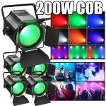 Uking cob rgbw jeux de lumi�res - 200w lumi�re de sc�ne dmx 6 en 1 - par light stroboscope & son pour ...