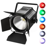 Uking cob rgbw jeux de lumi�re dj - 200w lumi�re de sc�ne dmx 6 en 1 - par light stroboscope & son pour ...