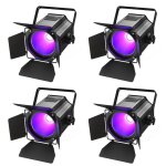 Uking cob rgbw jeux de lumi�re dj - 200w lumi�re de sc�ne dmx 6 en 1 - par light stroboscope & son pour ...