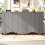 Ulife enfilade minimaliste gris buffet buffet armoire meuble de rangement pour la salle à manger et le ... Ulife enfilade minimaliste gris buffet buffet armoire meuble de rangement pour la salle à manger et le ...