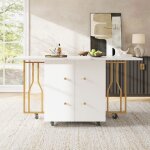 Ulife table  manger portable blanche plateau pliant cloisons rglables grand compartiment de rangement ...