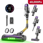 Aspirateur balai sans fil ultenic uw20 ?600 w puissant ? 60 min / 80 kpa ? batterie amovible ? tube pliable ...