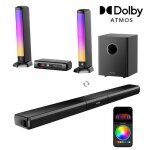 Ultimea 5. 1ch dolby atmos barre de son amovible système de son surround avec caisson de basses et rvb ... Ultimea 5. 1ch dolby atmos barre de son amovible système de son surround avec caisson de basses et rvb ...