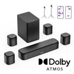Ultimea 7. 1 barre de son dolby atmos 7. 1 systme de son surround avec supports denceintes rglables ...