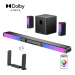 Ultimea 9. 1 ch barre de son dolby atmos avec caisson de basses 470 w avec lumire rvb apollo s90