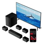 Ultimea barre de son surround 7. 1 contrle app barre de son tv avec caisson de basses rglable et 4 ...