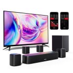Ultimea barre de son virtuelle 7. 1 channel surround avec subwoofer - 330 w - app contrle - bt / opt ...